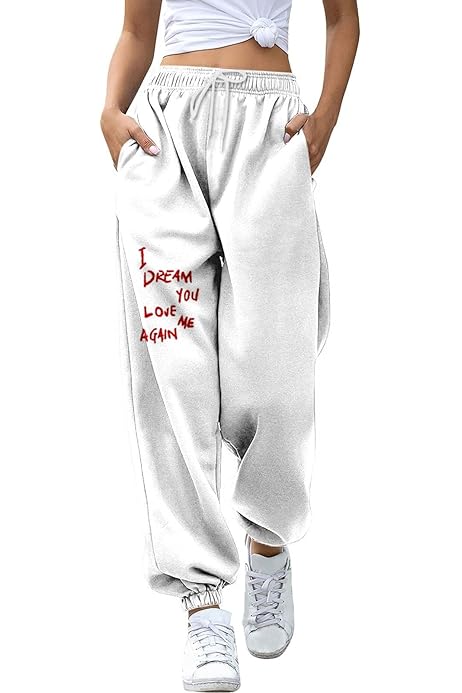 Amazon.com: iamkoko.la x Addison rae Always a Lady Sweatpants (as1, Alpha,  s, Regular, Regular) White : Clothing, Shoes \u0026 Jewelry