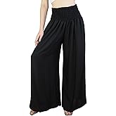 Boho Pants Palazzo Pants for Women with Pockets| Wide Leg high Waisted Flowy Pants for Women | Summer, Cruise, Vacation