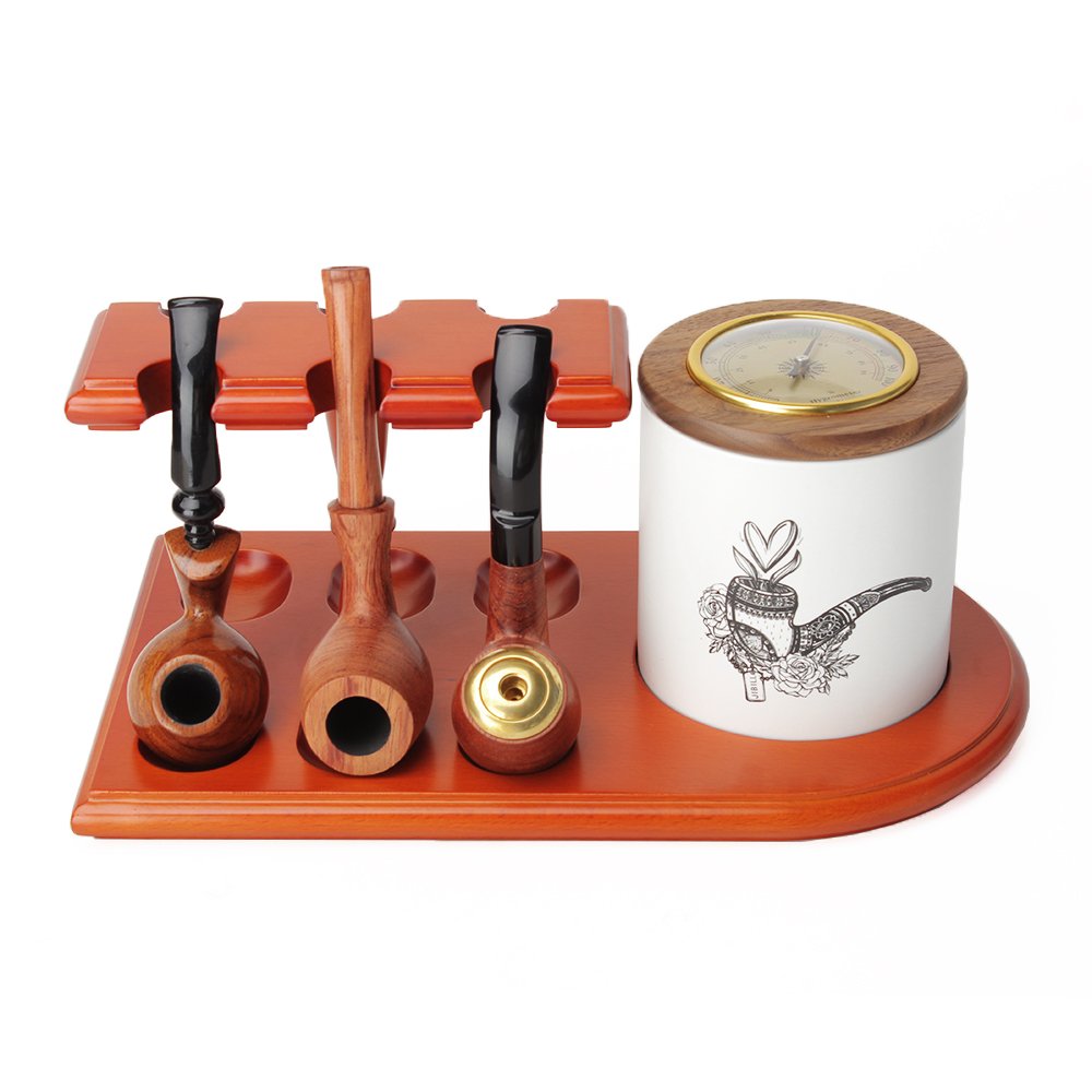 JIBILL Ceramic Tobacco Jar Cigar Humidor Airtight Storage Jar With Lid