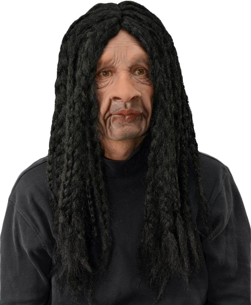 Zagone Long Dreads Rasta Ska-Beat Supersoft Full Head Mask, Black, One Size