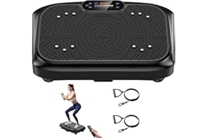 TAEVNO Vibration Plate Exercise Machine 450 Lbs Capacity,Vibrating Plate for Lymphatic Drainage,Power Shake Plate 199 Speeds for Weight Loss,Full Body Vibration Platform Machines for Women Men
