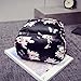 Women Girls Floral Printing PU Leather Shoulder Bag Backpack (Black)