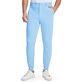 M MAELREG Men's Golf Pants Stretch Business Casual 4 Pockets Ankle Zip Lightweight Breathable Quick Dry Jogger Sweatpants