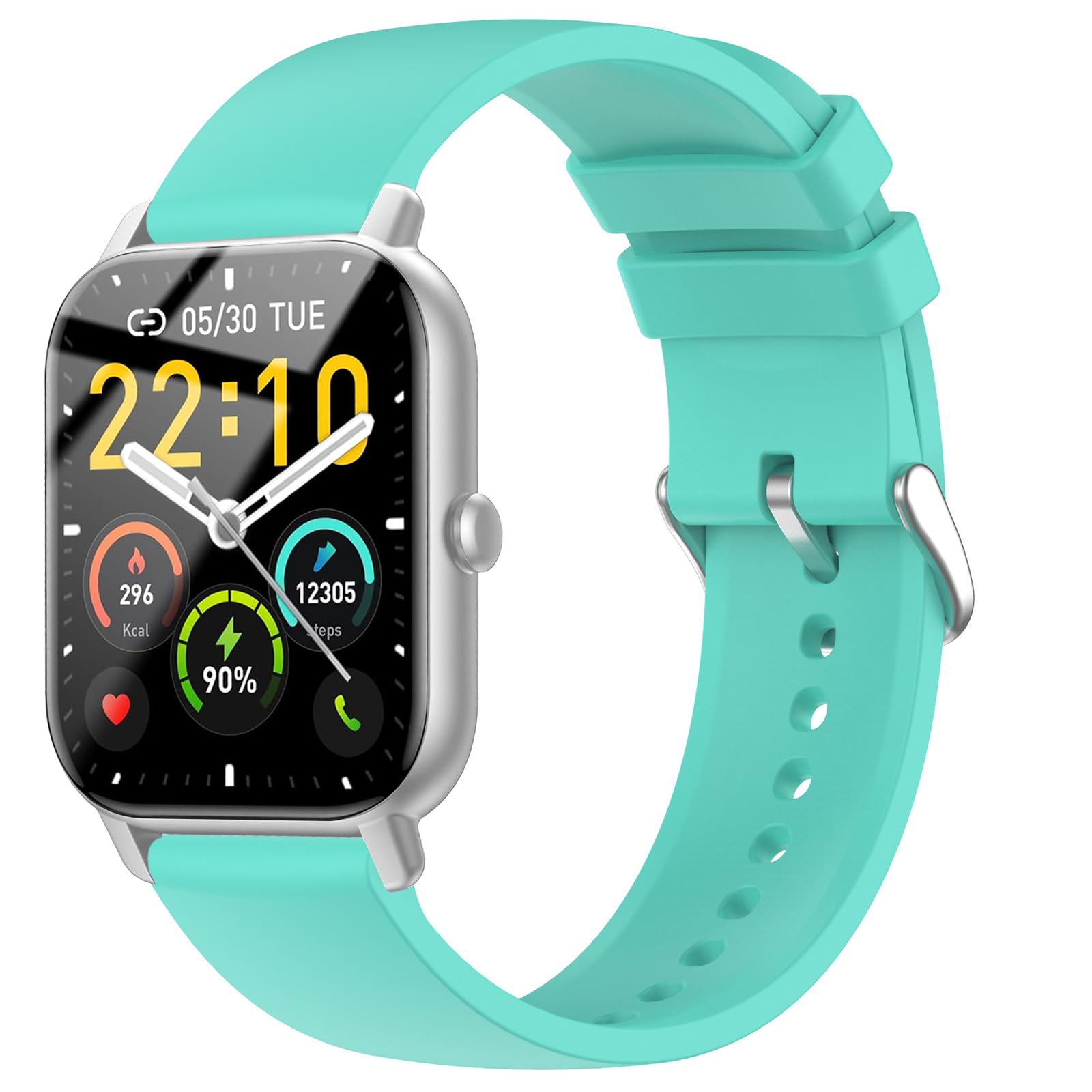 SUGARJAR Strap For Nerunsa P66D,22mm Silicone Band for Donerton T50S,T50H,Popglory P66,ENOMIR IDW19/LW51/LW11,TOOBUR IDW13/IDW16/IDW19/BW01,uaue T50S,Narcid P95/P66,TUYOMA LW36,WeurGhy Y6