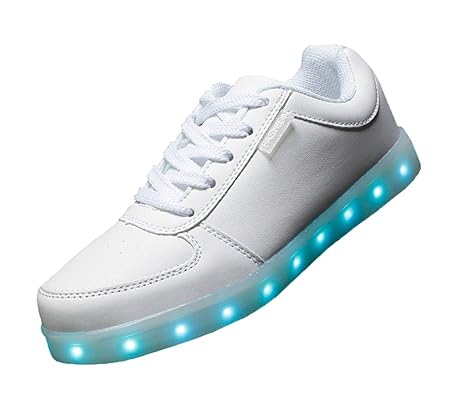 ELEAR® Unisex-Erwachsene Unisex Herren Damen 7 Farbe LED Leuchtend Sport Schuhe Glow Sneakers USB Aufladen Turnschuhe für Tan