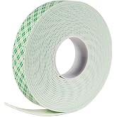 3M 4026 Double Coated Urethane Foam Tape, Bonding, Attaching, Mounting, White, 0.75 in x 5 yd, 1 Roll