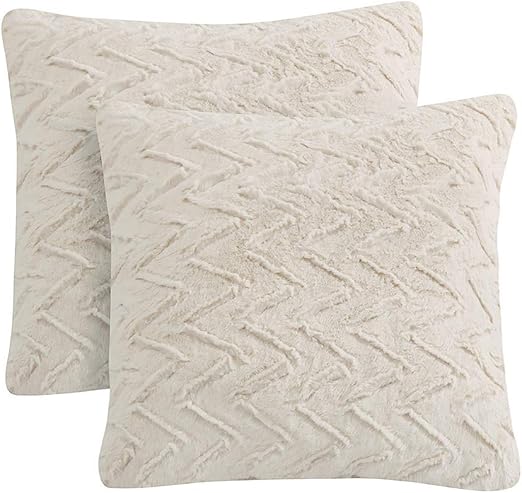 Amazon Com Liferevo 2 Pack Chevron Brushed Fleece Faux Fur