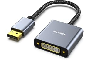 DisplayPort to DVI, Benfei DisplayPort to DVI-D Single Link Adapter Male to Female Adapter Compatible for Lenovo Dell HP and 