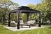 Sojag Messina Hard Top Sun Shelter, 12' by 16', Charcoal
