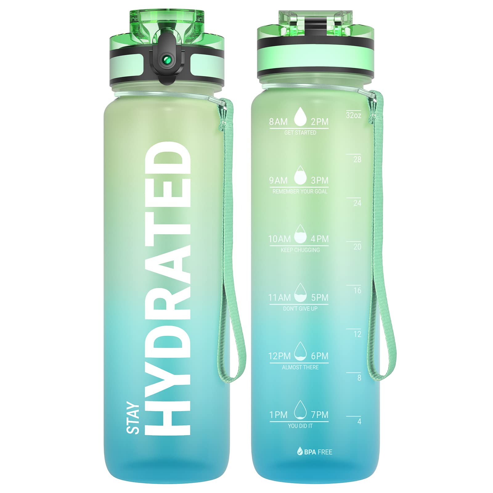 Sahara Sailor Water Bottle, Sports Water Bottle, BPA-Free Tritan, 1L/500 ml/750 ml, Leak-Proof Sports Water Bottle, Sports Bottle for Bike, Camping, Yoga, Gym (1 Bottle)