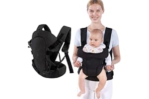 SHSYUE Baby Carrier Wrap,Baby Carriers Newborn to Toddler,Cozy Baby Holder Carrier Lightweight,Adjustable Baby Sling Support for Infant 7-45lbs Girl and Boy,Front Back All Positions,Shower Gift-Black