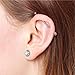 BodyJ4You 8PC Fake Ear Plugs Created-Opal Glitter Screw Stud Earring Surgical Steel Faux Gauges 0G Look