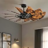 Urban Ambiance Luxury Tuscan Ceiling Fan, Large Size: 17.375''H x 52''W, with Old World Style Elements, Architectural Bronze Finish, UHP9471 from the Saybrook Collection