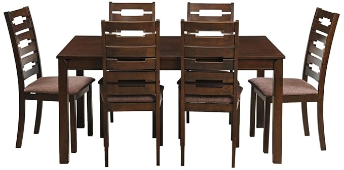 Royaloak Rocco Six Seater Dining Table Set (Walnut)