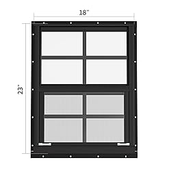 WRISIN 2 Pack Shed Windows 18" W x 23" H Flush