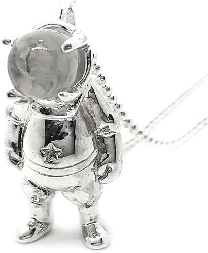 Amazon Solid Design Sd 370 宇宙飛行士シルバーペンダント 彫金 アクセサリー 彫刻 ペンダント 金属 ジュエリー ネックレス シルバー 925 Sv かわいい かっこいい オシャレ リアル 立体 おもしろい メンズ レディース ユニセックス 男女兼用 人気 モチーフ シンプル