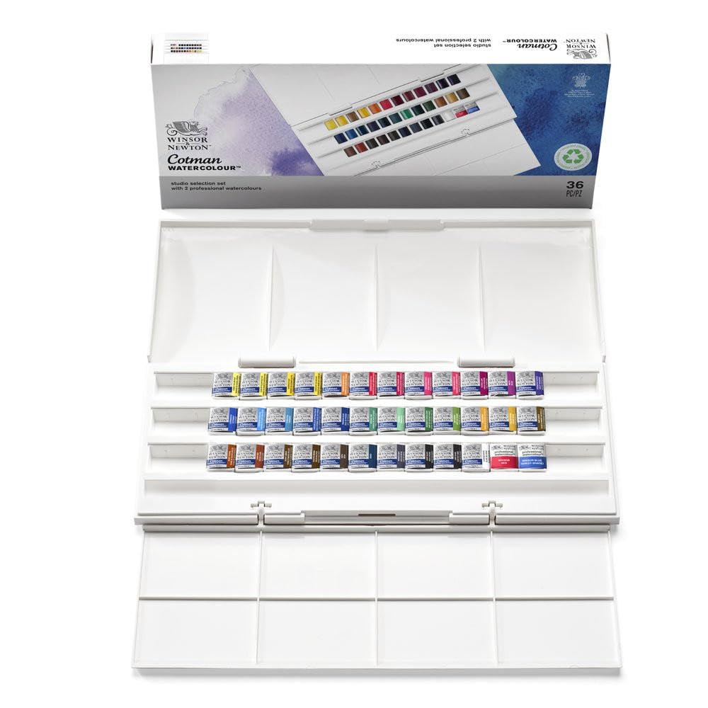 Winsor & Newton Cotman Set of 36 Half Pan Special Edition (Including 2 Artist's Quality)