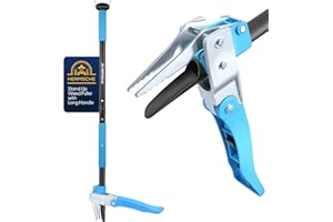 Hermsche Stand Up Weed Puller Tool with Long Handle Heavy Duty with Release Garden Weeder for Seniors 3 Stainless Steel Claws 40" Long Manual Removal Tool Weed Pullers Hand Tool Gardening Weeding Tool