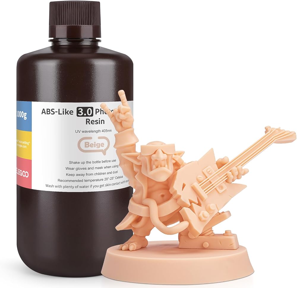 ELEGOO ABS-Like Resin 3.0 405nm UV 1KG Beige High Precision Toughness