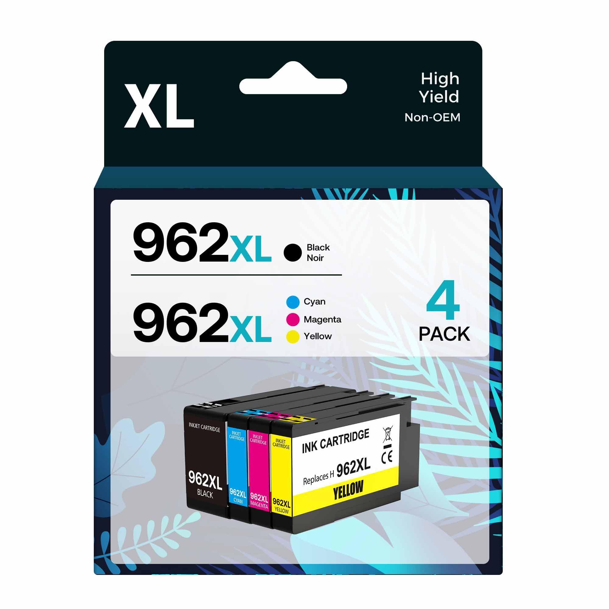 thumbnail image 2 of ColorKing 4-Pack 962XL Ink Cartridges For HP OfficeJet Pro 9010/9020 Series – Black & Tri-Color 2 of 5