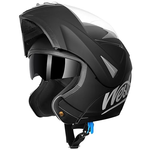 Westt Dirtbike Helmets for Adults Liftable Chin Half Full