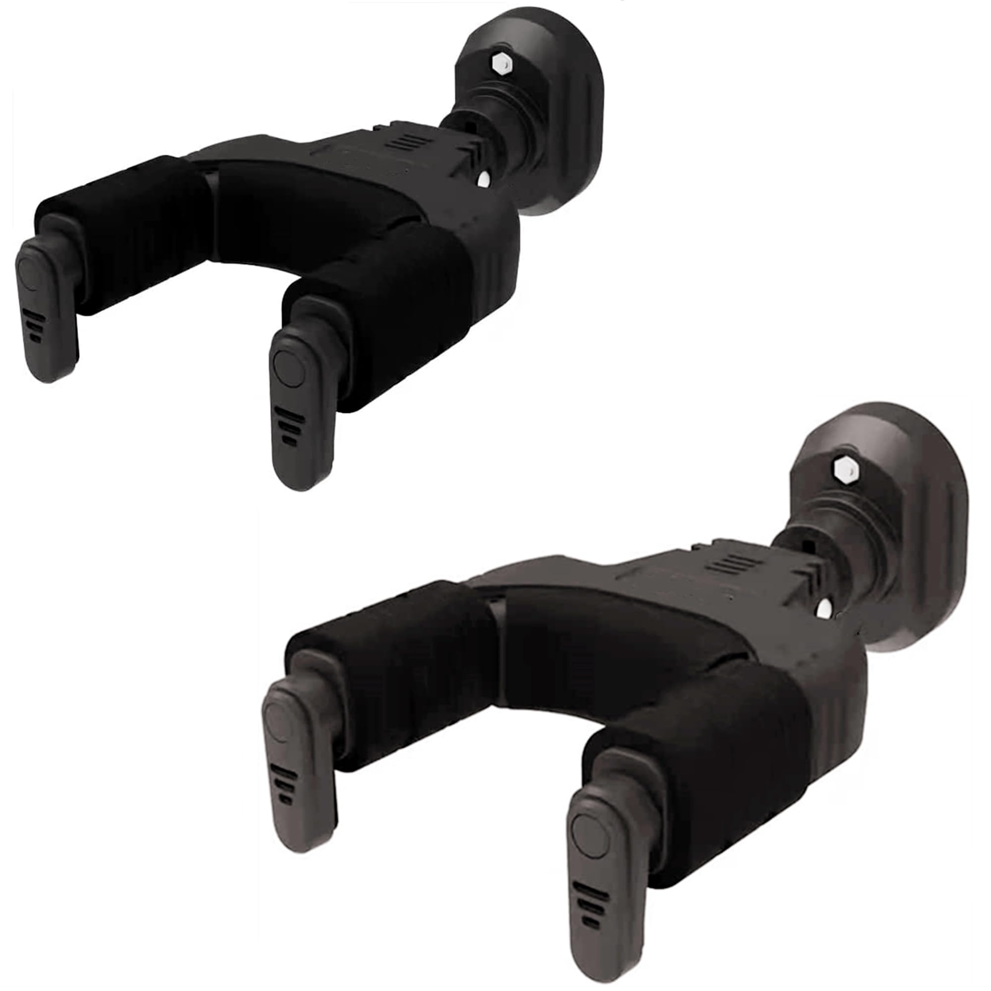 AUPHY AH85 Guitar Wall Mount with Auto-Lock & Auto-Rotate Mechanism | 10KG+ Heavy Duty | Universal Hanger for All Headstock/Neck Widths, Classical/Acoustic/Electric Guitars/Bass etc,Nylon Base Black