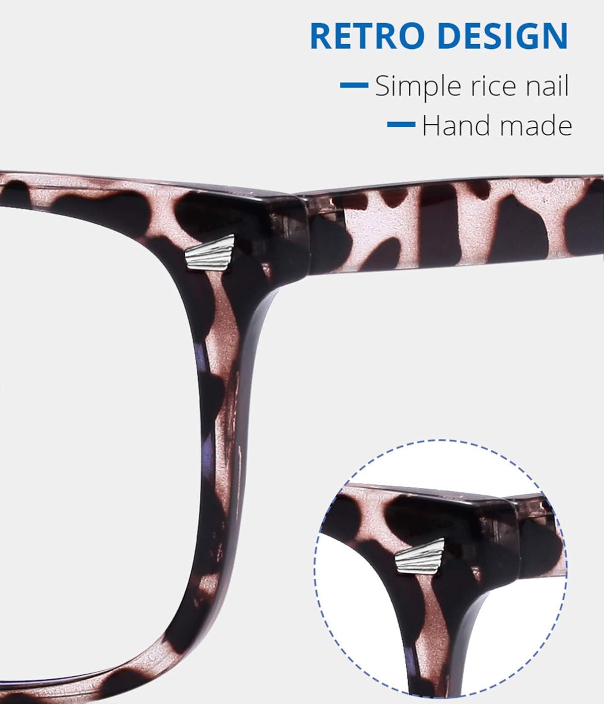 Blue Light Blocking Glasses Square Nerd Eyeglasses Frame Anti Blue Ray Computer Glasses Non Prescription (Leopard+Black+Transparent+Clear Pink): Clothing