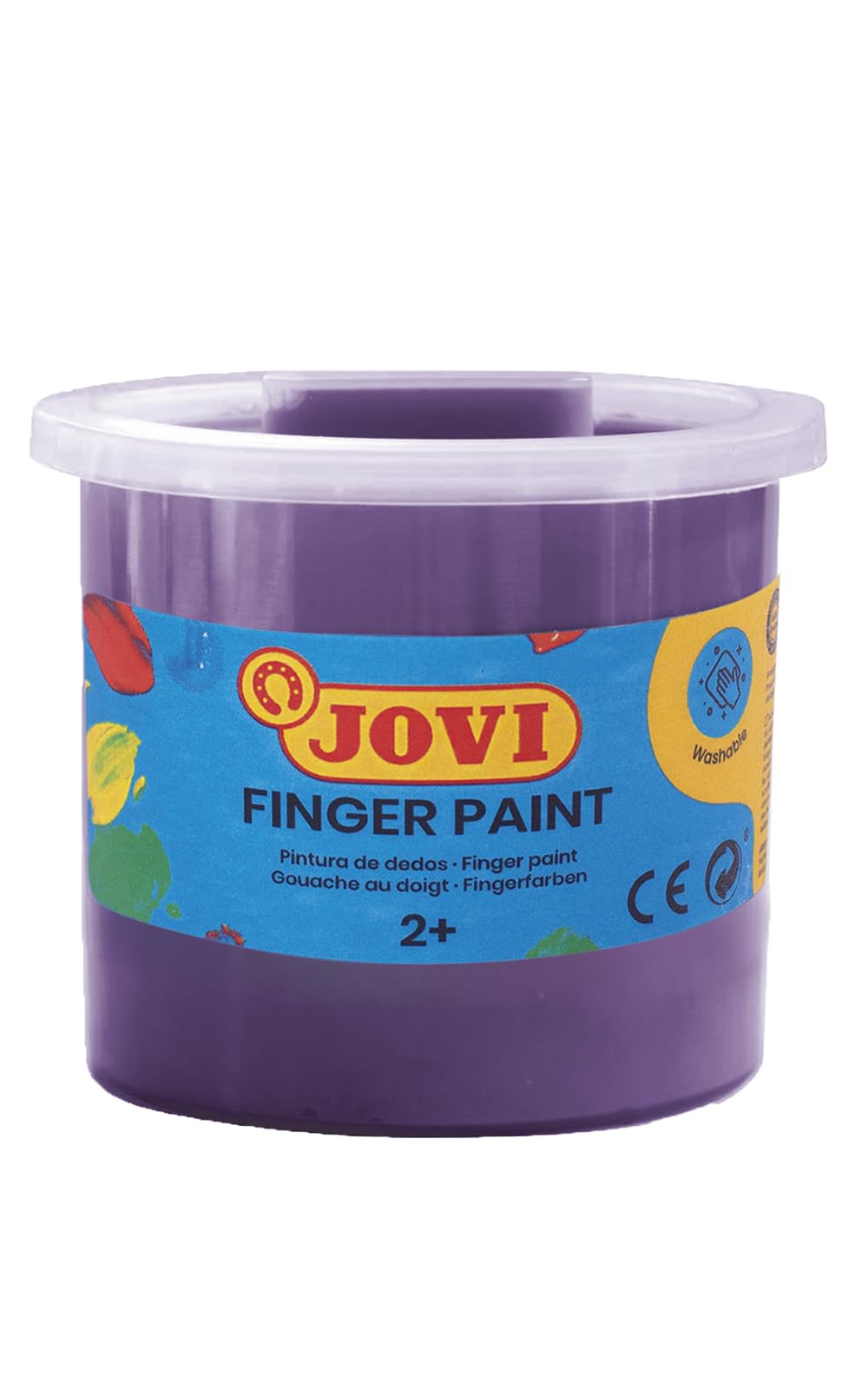 Jovi Case, 5 Bottles with Finger Paint, 125 ml, Purple (56023)