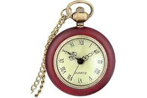 Fogitbok Vintage Pocket Watches for Men with Chains, Analog Pocketwatch for Women Roman No. Gifts for Dad/Grandpa Gifts for Him for Birthday