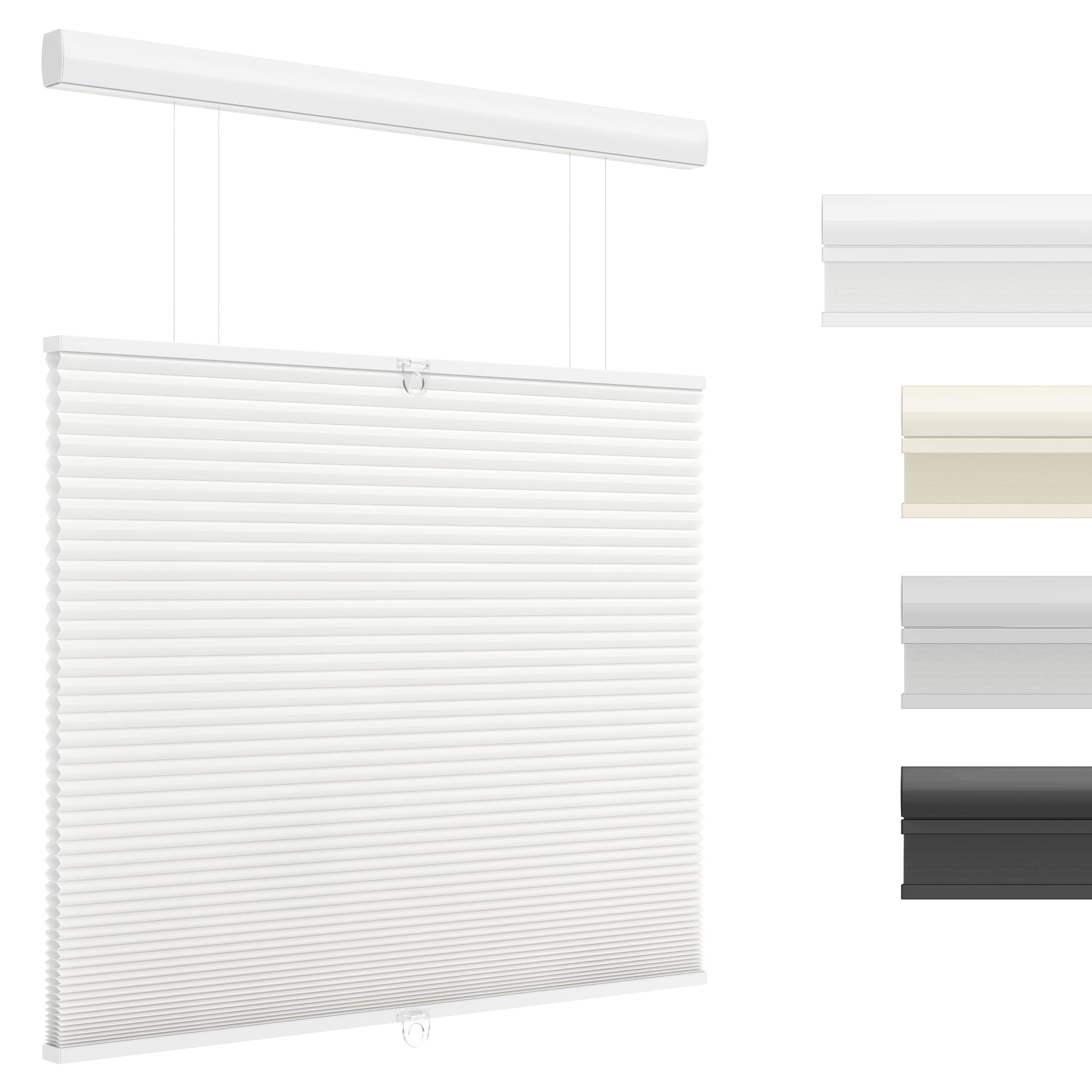 Photo 1 of UNISHADES Top Down Bottom Up Cellular Shades Cordless Honeycomb Blinds for Indoor Windows, for Windows Size (28" W × 64" H) Colour (White - Light Filtering)