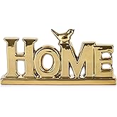 Gold Love Sign Statue - Personalized Home Decor, Bird Sculpture for Living Room, Bedroom, Desktop & Cabinets