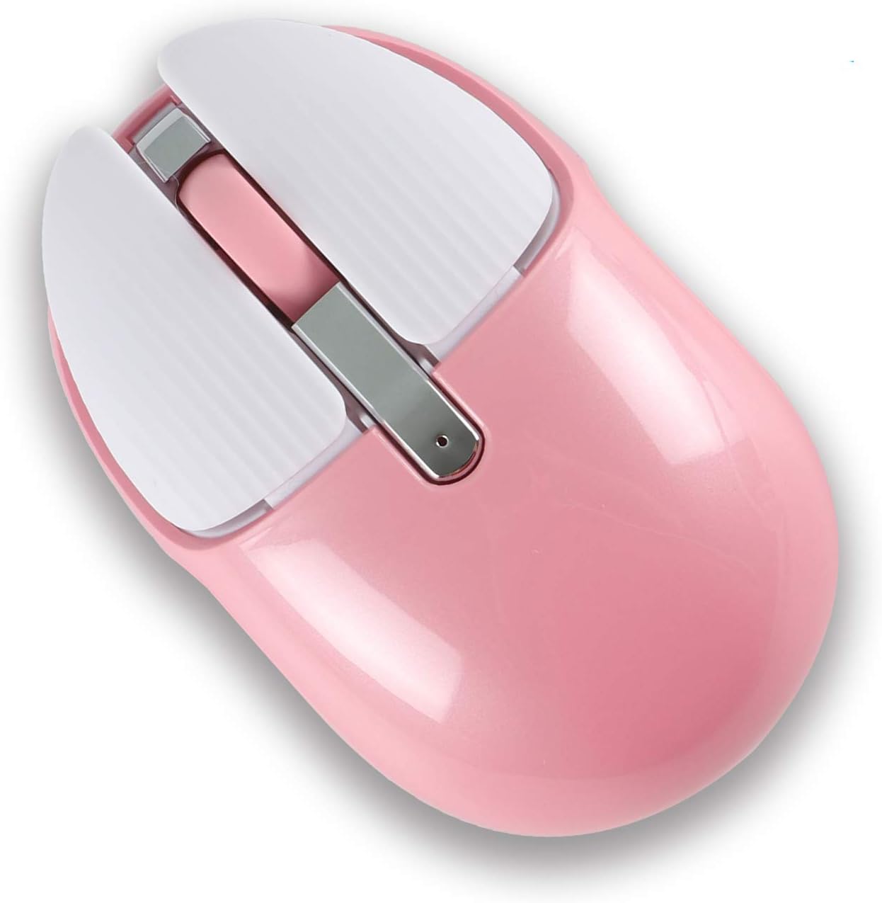 2.4G Wireless Mouse Cute Animal Baby Rabbit Mouse Small Silent Rechargeable Portable Mobile Cordless Gaming Mice 1200DPI 3 Buttons Optical Mouse with USB Receiver for PC Laptop Computer Home Office