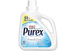 Purex Free & Clear for Sensitive Skin Liquid Laundry Detergent, 115 Loads, 150 OZ (Pack of 4)