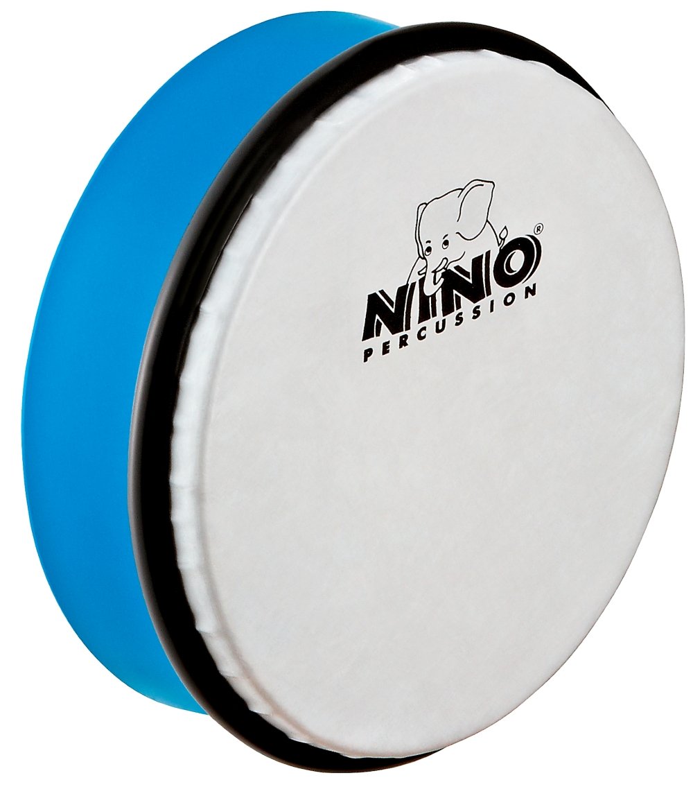 Nino Percussion Hand Drum Instrument - Small Hand drum for Children from 3 Years - Diameter 6 inch (ca. 15 cm) - Plastic, Blue (NINO4SB)