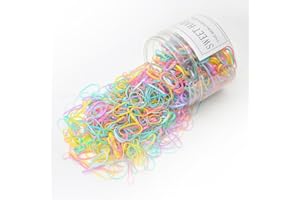 1000 Pieces Mini Hair Ties Rubber Bands, Soft Elastic Bands, Premium Small Tiny Black Rubber Bands for Women, Braids Hair, We