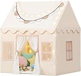 Wilwolfer Play Tent with Lights and Banners Large Indoor Kids Tent