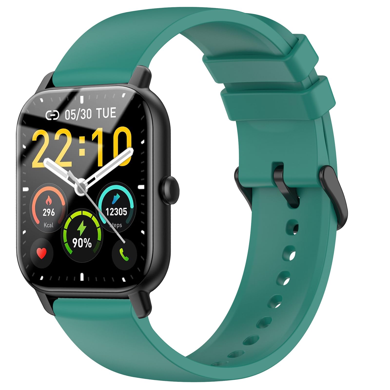 SUGARJAR Strap For Nerunsa P66D,22mm Silicone Band for Donerton T50S,T50H,Popglory P66,ENOMIR IDW19/LW51/LW11,TOOBUR IDW13/IDW16/IDW19/BW01,uaue T50S,Narcid P95/P66,TUYOMA LW36,WeurGhy Y6