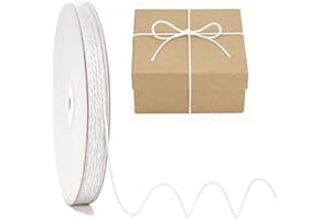 jijAcraft 328Ft Cotton String - 2MM White Butcher Cooking Bakers Twine, Food Safe Kitchen Twine, Craft String for Gift Wrapping, Macrame Decor, Gardening