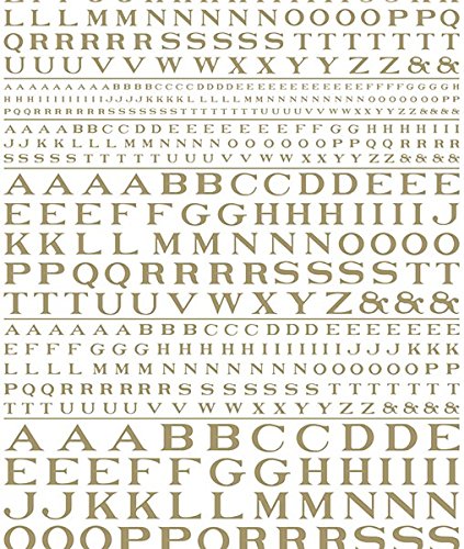 Woodland Scenics Roman Letters, Gold WOOMG703