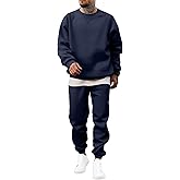 JMIERR Men's 2 Piece Outfits Crew Neck Sweatshirt Tracksuit & Joggers Sweatpants Sweatsuit Set