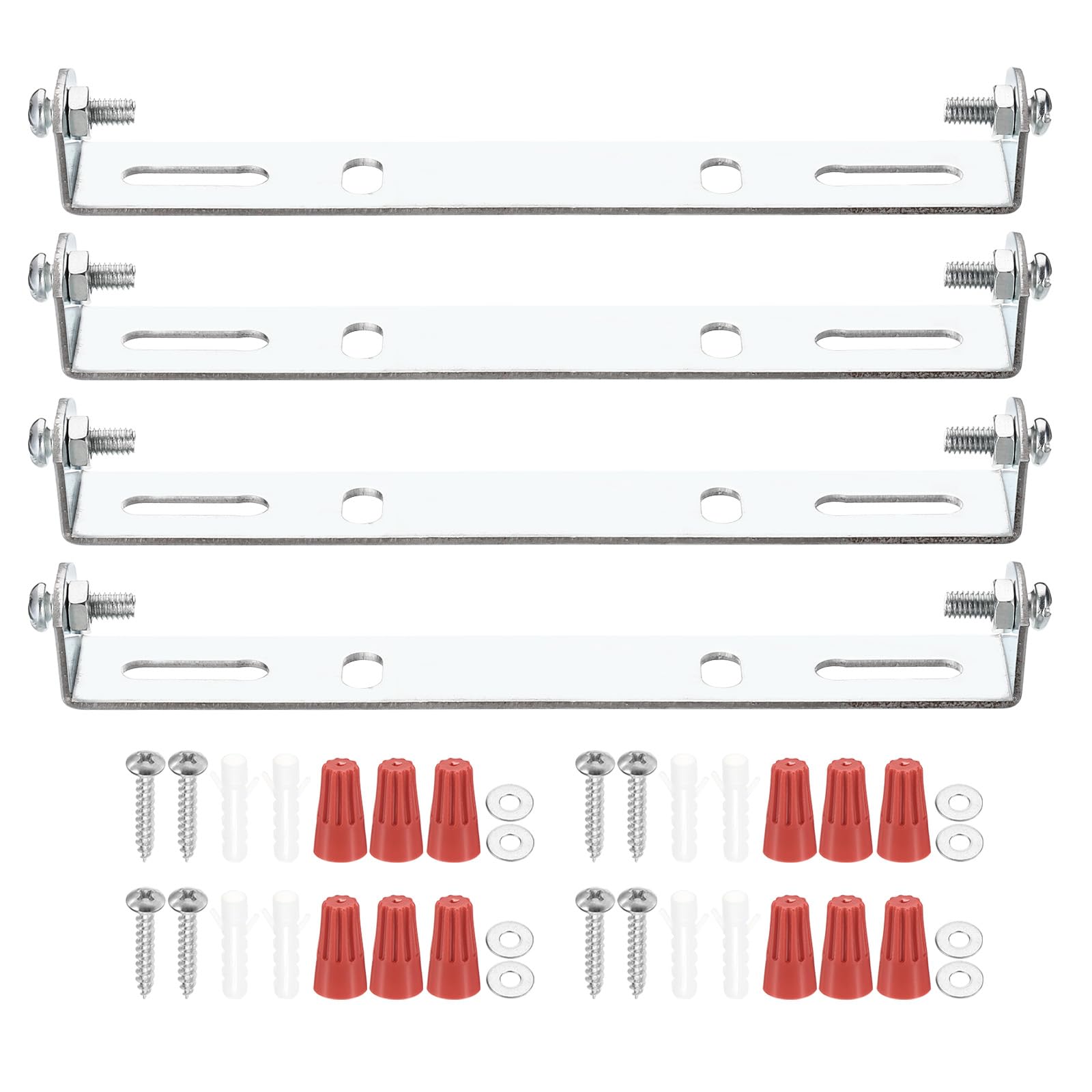 PATIKIL 130mm (5.12") Universal Light Fixture Mounting Bracket Kit, 4 Set Light Crossbar Ceiling Light Plate with Screw for Wall Light Ceiling Light Pendant Chandelier