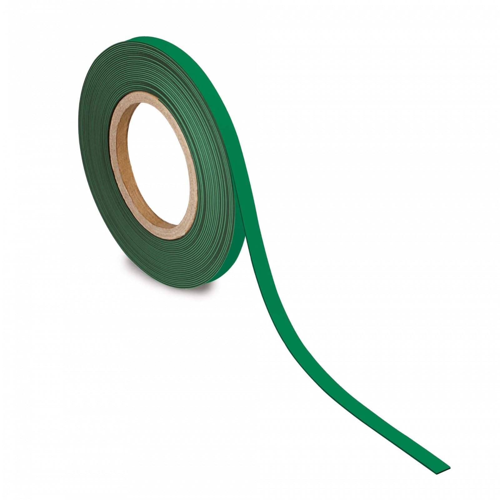 MAUL Labelling Tape 10 mm x 1 mm, Writeable Tape with Magnetic Backing, Versatile in Office, Workshop, Warehouse and Kitchen, Can Be Cut to Size, 10 m Length, Green