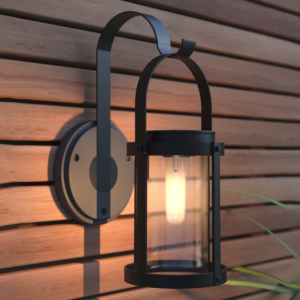 SolarCentre® Sandringham Outdoor Solar Powered Crook & Wall Lantern