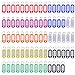 Mudder Multi-Colors Plastic Key Fob ID Tags Luggage ID Labels with Split Ring Key Ring, 80 Pieces
