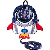 JiePai Rocket Toddler Kids Backpack with Harness Leash for Boys Girls Age 1-3