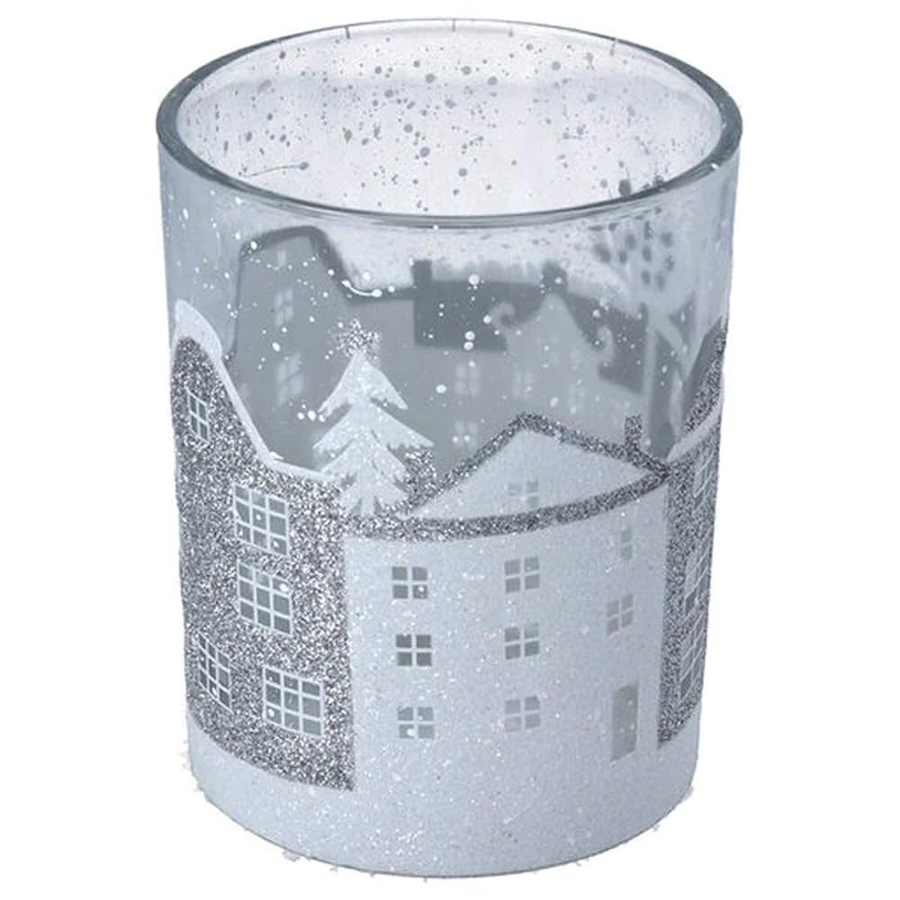 Gisela Graham House Night Light 51141 Silver and White, Size