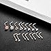 Tornito 20G 16Pcs Stainless Steel L Shaped Nose Ring CZ Nose Stud Retainer Labret Nose Piercing Jewelry (A1:16Pcs)