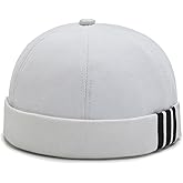Nanwansu Dome Brimless Docker Cap Sailor Beanie Cap Visorless Hat for Men & Women