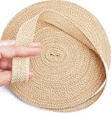 Burlap Ribbon by the Roll. Huge 50 Yards Jute Spool by Drency. 1 Inch