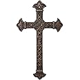 DreamsEden Metal Cross Christian Wall Art, Antique Hanging Religious Cross Decor Vintage Living Room Bedroom Home Decoration
